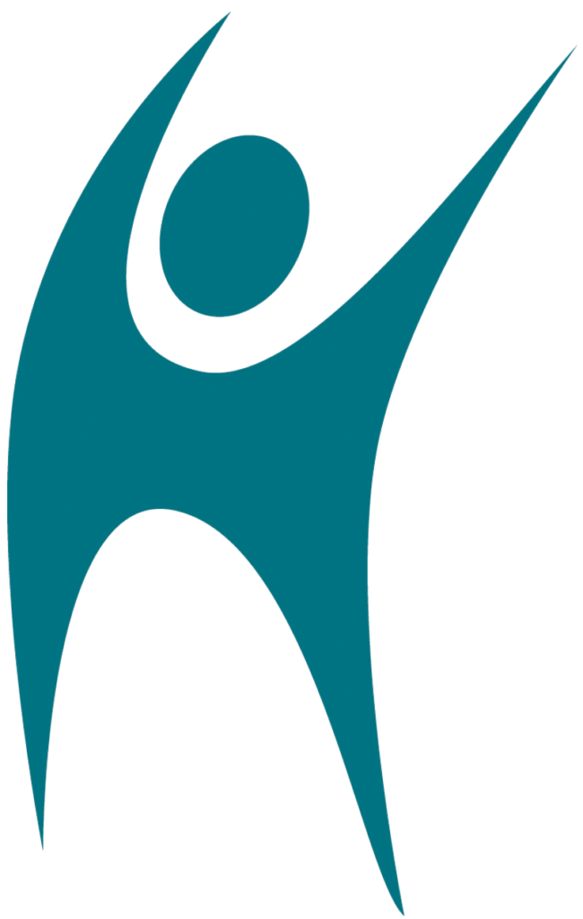 Humanist logo of abstract human swaying.